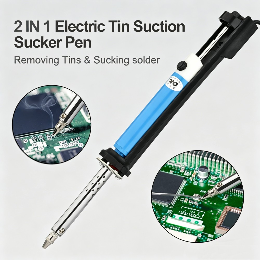 Desoldering Pump Electric Vacuum Station - Elektrische Entlötmaschine AC 220V Lötkolben 30W