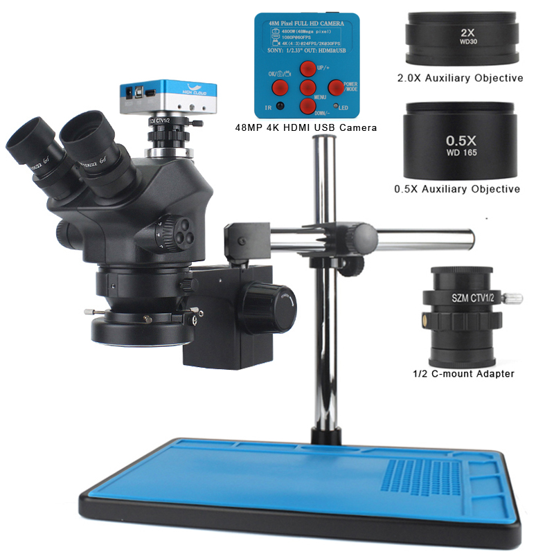 Simul-Focal Industrial Microscope 4K Hdmi - 48MP 4K HDMI USB Videokamera Simultanes