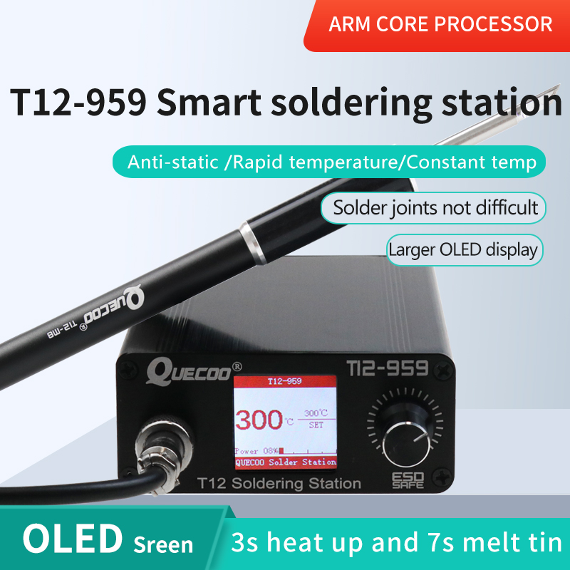 T12 Soldering Station Oled - T12-959 V5.1 Lötstation Elektronischer Lötkolben OLED