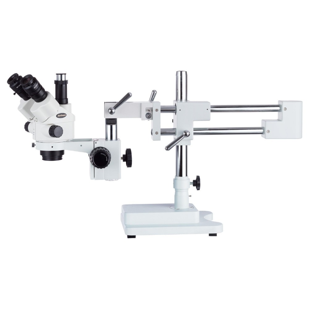 Trinocular Stereo Microscope 7X-45X - AmScope SM-4 Serie Simultan-Fokales Verriegelbares Zoom-Trinokular-Stereomikroskop