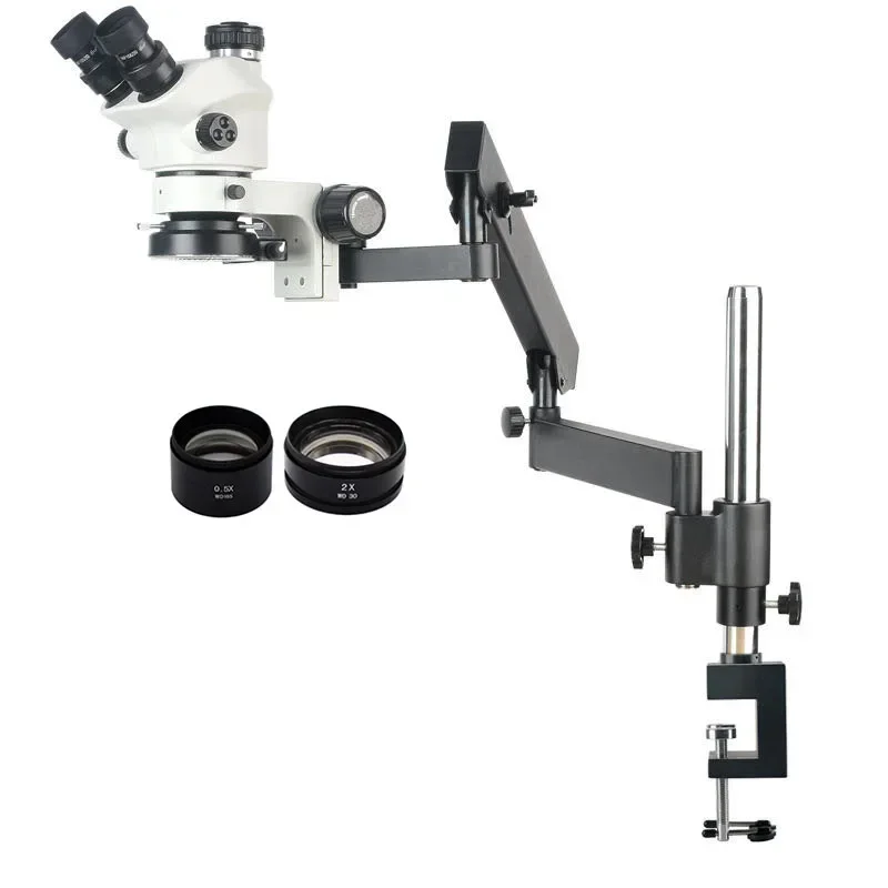 Articulating Arm Boom Stand Microscope - 2026 Neues 3,5X-100X Flexibles Gelenkarm-Stereomikroskop mit