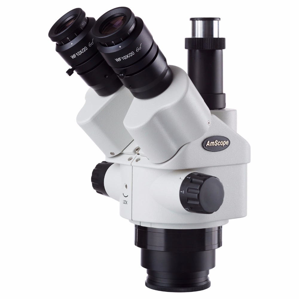 Trinocular Stereo Microscope 7X-45X - AmScope 7X-45X Simul-Focal Trinokular Zoom Stereomikroskop