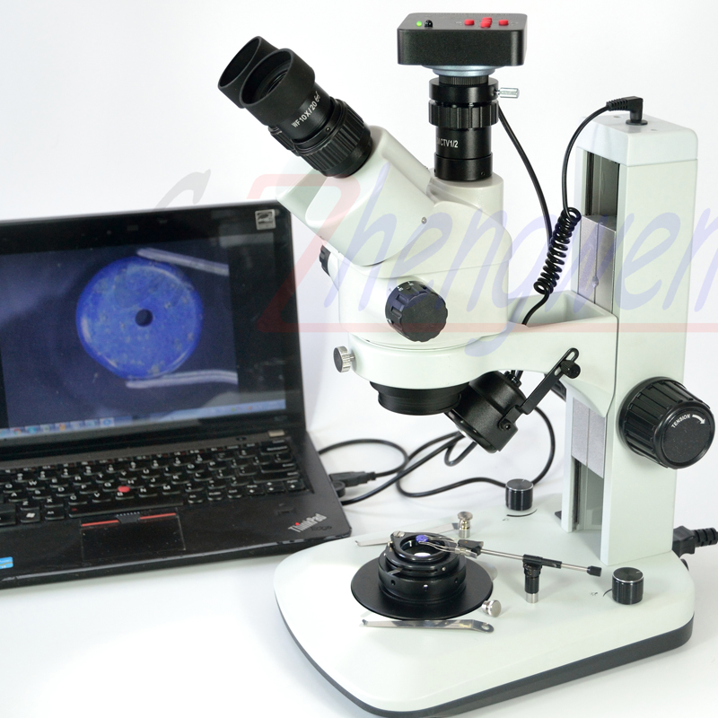 Trinocular Stereo Microscope 7X-45X - FYSCOPE 3,5X-90X 7X-45X Advanced Jewel Gem