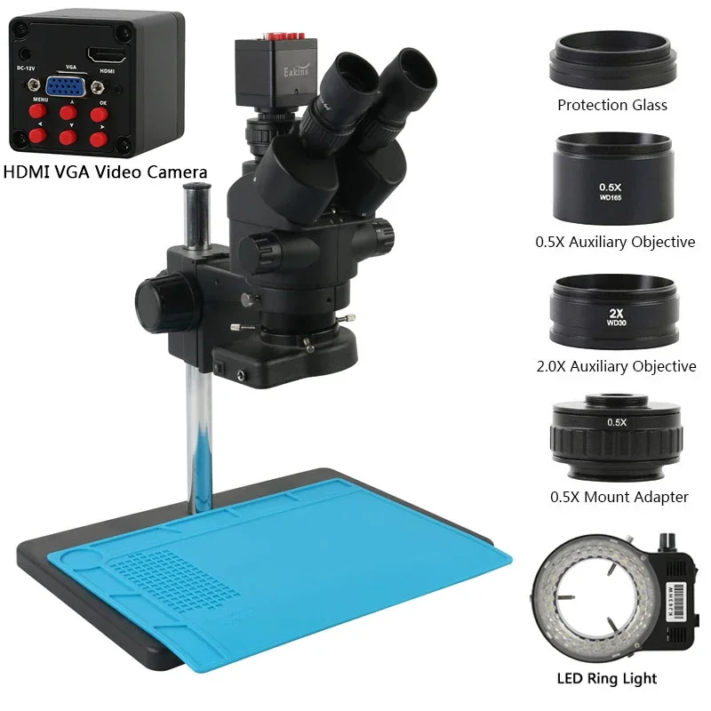 1080P 2K 4K 36MP VGA HDMI Typ- – Trinocular Stereo Microscope 7X-45X Bewertung und Preis