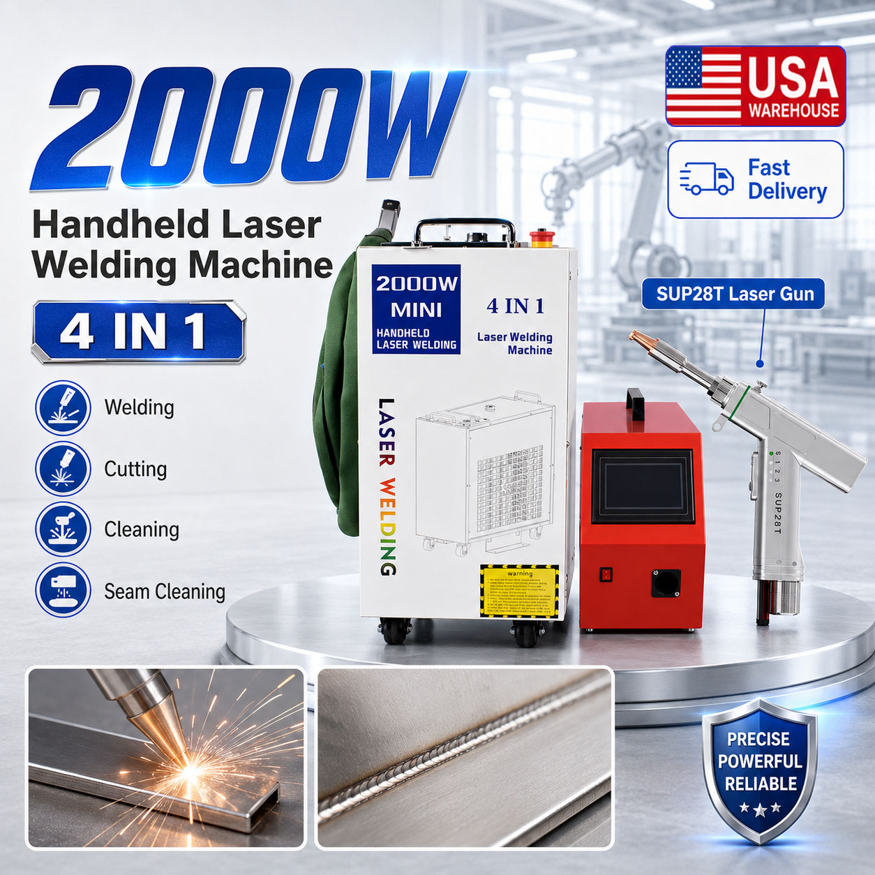 2000W Laserschweißgerät 4-in-1 – Laser Soldering Machine Handheld Bewertung und Preis