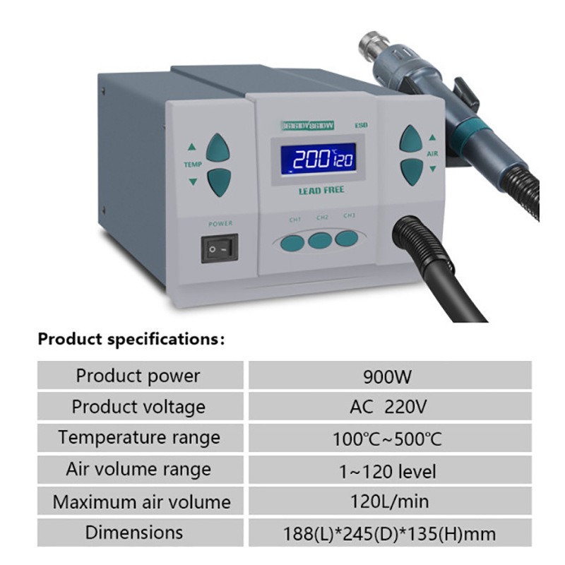 1000W220/110V 861DW HeatGun Bl – Hot Air Rework Station 861Dw Bewertung und Preis