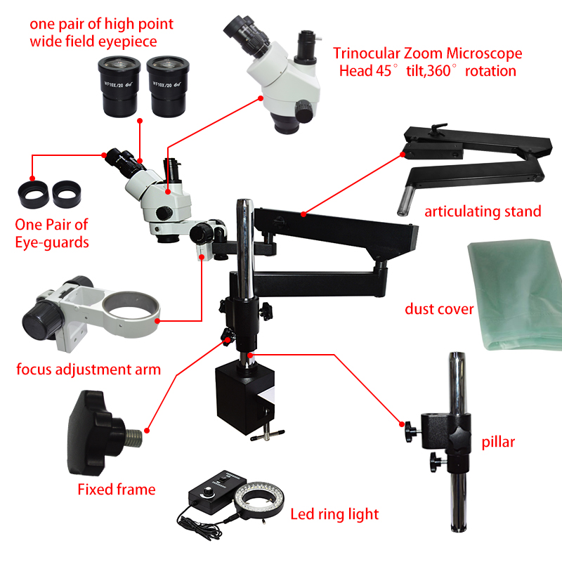 Flexibler beweglicher Gelenkar – Articulating Arm Boom Stand Microscope Bewertung und Preis
