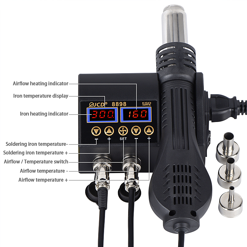 JCD 2-in-1 750W Lötstation mit – 2 In 1 Soldering Rework Station 750W Bewertung und Preis